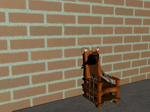 Electric chair for execution Illustrazione stock