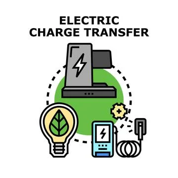 Electric charge transfer process for sustainable energy Stock Illustration