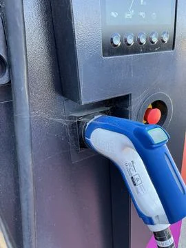 Electric charger with spiderweb Stock Photos