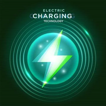 Electric Charging Technology Concept Stock Illustration