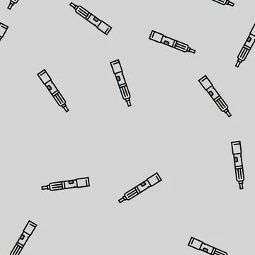 Electric cigarette nicotine vector seamless pattern 스톡 일러스트