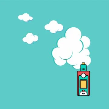 Electric cigarette personal vaporizer cloud maker Stock Illustration