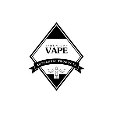 Electric cigarette personal vaporizer e-cigarette retro label badge Illustrazione stock
