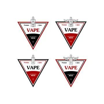 Electric cigarette personal vaporizer e-cigarette retro label badge Illustrazione stock