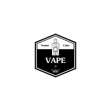 Electric cigarette personal vaporizer e-cigarette retro label badge Illustrazione stock