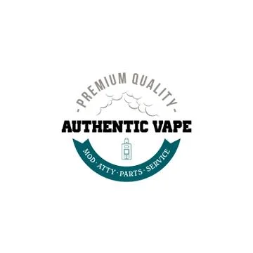 Electric cigarette personal vaporizer e-cigarette retro label badge Illustrazione stock
