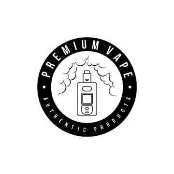 Electric cigarette personal vaporizer e-cigarette retro label badge Ilustração Stock