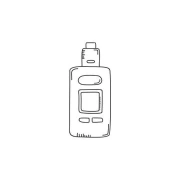 Electric cigarette vapor theme イラスト素材