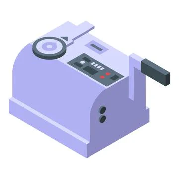 Electric cipher icon, isometric style 스톡 일러스트