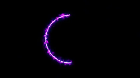 Electric circle and lightning animated loading electric frame lightning neo.. Stock Footage 280042654