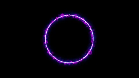 Electric circle and lightning animated loading electric frame lightning neo.. Stock Footage 280043035