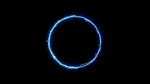 Electric circle and lightning animated loading electric frame lightning neo.. Stock Footage 280043158