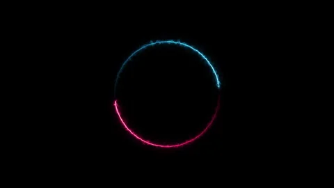 Electric Circle Neon loop Stock Footage 245052054