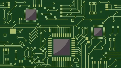 Electric Circuit Animation Perfect Loop Stock Footage 78768634