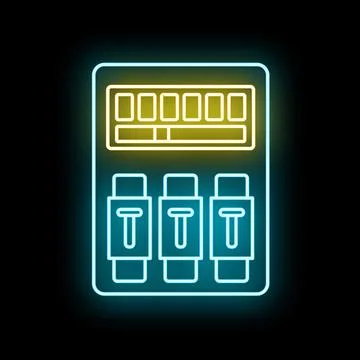 Electric circuit breaker panel controlling energy flow Stock Illustration