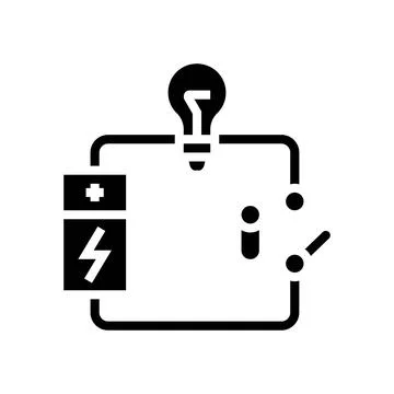 Electric circuit electrical engineer glyph icon vector illustration イラスト素材