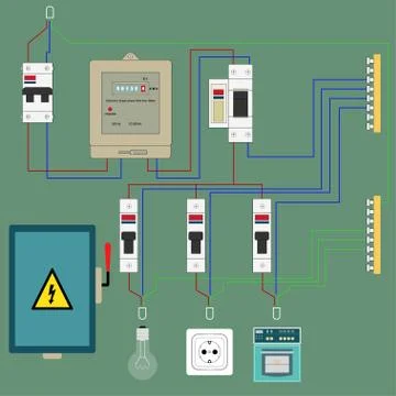 Electric circuit Stock Illustration