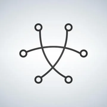 Electric Circuit lines icon. chip isolated minimal icon. processor line vecto Stock Illustration