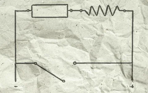 Electric circuit schematic illustration Stock Illustration