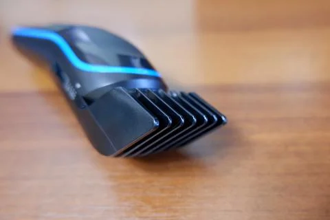 Electric clipper on the table close Stock Photos