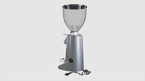 Electric Coffee Grinder 360 Panoramic Animation on Transparent Background in 4K Stock Footage 302806464