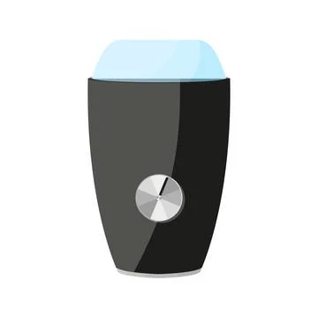 Electric coffee grinder compact machine black flat Stock Illustration