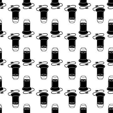 Electric coffee grinder pattern seamless vector イラスト素材