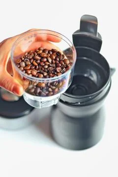 Electric coffee-mill machine Stock Photos