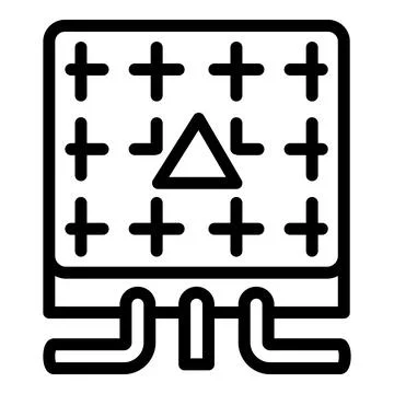 Electric commutator box icon, outline style Stock Illustration