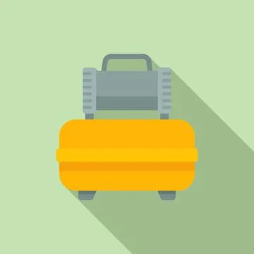 Electric compressor icon flat vector. Air machine Ilustração Stock