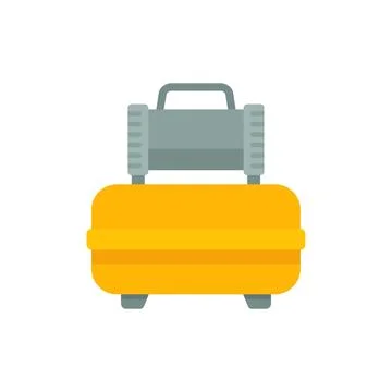 Electric compressor icon flat vector. Air machine Ilustração Stock
