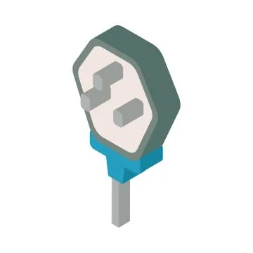 Electric connection socket isolated icon Stock Illustration