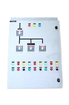 Electric control box isolate Stock Photos