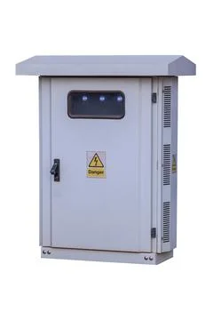 Electric control box isolated on white background Stock Photos