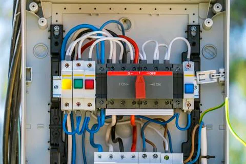Electric control panel Stock Photos