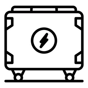 Electric convector icon outline vector. Heater valve Illustrazione stock