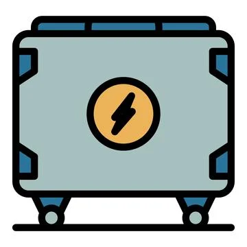 Electric convector icon vector flat Illustrazione stock