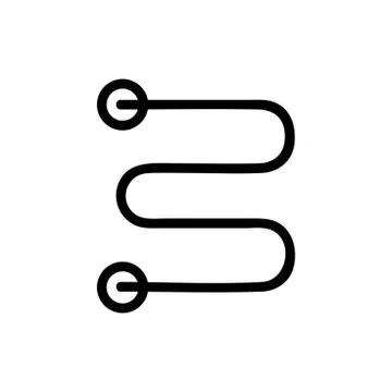 Electric convector vector icon. Isolated contour symbol illustration 스톡 일러스트