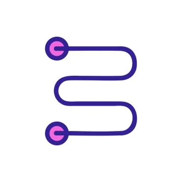 Electric convector vector icon. Isolated contour symbol illustration 스톡 일러스트