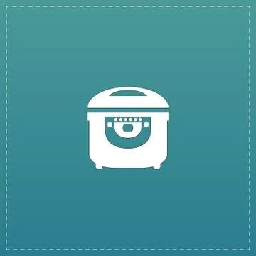 Electric Cooker icon on  background. Stock Illustration