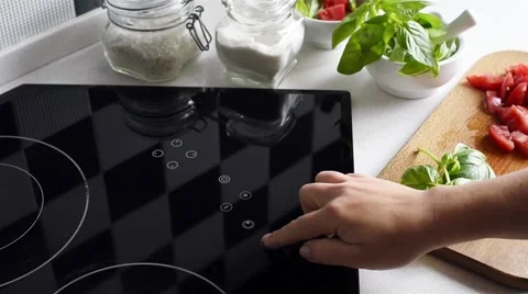 Electric cooking surface Stockbeeldmateriaal 51162431