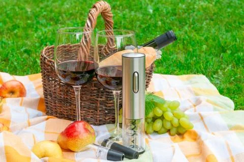 An electric corkscrew. Stock Photos