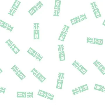 Electric corkscrew wine glyph vector seamless pattern Illustrazione stock