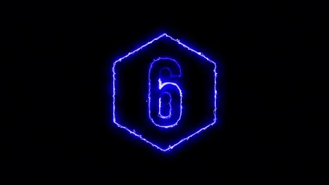 Electric Countdown from 10 to 0, Hexagon Digital Countdown Animation Stock Footage 311716659
