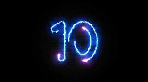 Electric Countdown Stock Footage 63683242