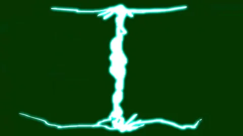 Electric Current Green Screen Effect | Realistic Energy Sparks and Lightning Ani Stock Footage 316474618