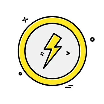 Electric current icon design vector Stock Illustration