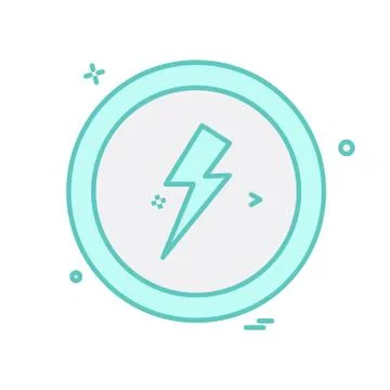 Electric current icon design vector Stock Illustration