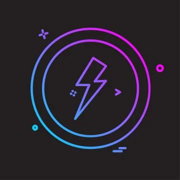 Electric current icon design vector Stock Illustration