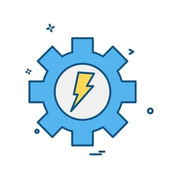 Electric current icon design vector Stock Illustration